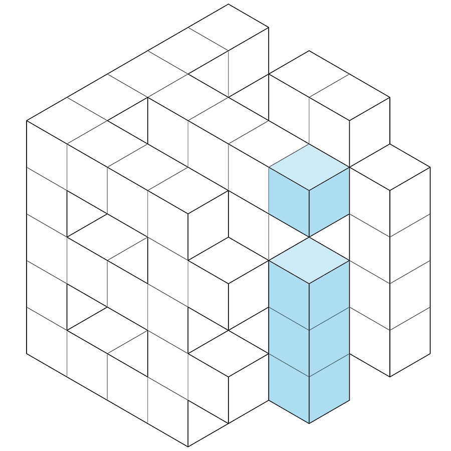 Axonometric, letter I
